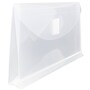 JAM Paper Plastic Filing Envelope with Hook & Loop Closure, 5.25" x 10", Clear, 12/Pack (921V1CL)~#|#~m004858201_sc7