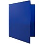 JAM Paper POP 2-Pocket Plastic Portfolio Folder, Deep Blue, 6/Pack (382Ebud)~#|#~m004858297_sc7