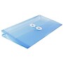 JAM Paper® Plastic Envelopes with Button and String Tie Closure, #10 Business Booklet, 5.25 x 10, Blue, 12/Pack (921B1BU)~#|#~m004858309_sc7