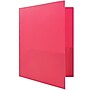 JAM Paper POP 2-Pocket Plastic Folders, Fuchsia Hot Pink, 6/Pack (382Efud)~#|#~m004858312_sc7