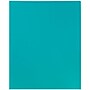 JAM Paper POP Two-Pocket Plastic Folders, Teal, 6/Pack (382Eted)~#|#~m004858376_sc7