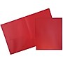 JAM Paper POP 2-Pocket Plastic Presentation Folder, Red, 6/Pack (382EREDD)~#|#~m004860319_sc7