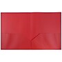 JAM Paper POP 2-Pocket Plastic Presentation Folder, Red, 6/Pack (382EREDD)~#|#~m004860320_sc7