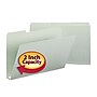 Smead Heavy Duty Pressboard File Folder, 1/3-Cut Tab, 2" Expansion, Legal Size, Gray/Green, 25/Box  (18234)~#|#~m004894835_sc7