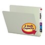 Smead End Tab Pressboard File Folder, Straight-Cut Tab, 2" Expansion, Letter Size, Gray/Green, 25/Box  (26210)~#|#~m004894930_sc7