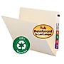 Smead Shelf-Master 100% Recycled End Tab File Folder, Straight Cut, Letter Size, Manila, 100/Box (24160)~#|#~m004895036_sc7
