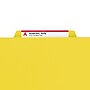 Smead Pressboard Classification Folders with SafeSHIELD Fasteners, 2" Expansion, Legal Size, 2 Dividers, Yellow, 10/Box (19034)~#|#~m004895228_sc7