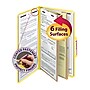 Smead Pressboard Classification Folders with SafeSHIELD Fasteners, 2" Expansion, Legal Size, 2 Dividers, Yellow, 10/Box (19034)~#|#~m004895230_sc7