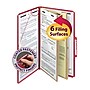Smead Pressboard Classification Folders with SafeSHIELD Fasteners, Legal Size, 2 Dividers, Bright Red, 10/Box (19031)~#|#~m004895248_sc7