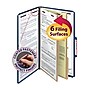 Smead Pressboard Classification Folders with SafeSHIELD Fasteners, Legal Size, 2 Dividers, Dark Blue, 10/Box  (19035)~#|#~m004895257_sc7