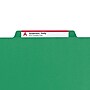 Smead Pressboard File Folders, 1/3-Cut Tab, 1" Expansion, Letter Size, Green, 25/Box (21546)~#|#~m004895890_sc7
