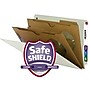Smead SafeSHIELD® End Tab Classification Folder, 2-Dividers, 2" Expansion, Legal Size, Gray/Green, 10/Box (29710)~#|#~m004895925_sc7