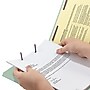 Smead End-Tab Pressboard Fastener File Folder with SafeSHIELD Fastener, Legal Size, Gray/Green, 25/Box (37705)~#|#~m004895968_sc7