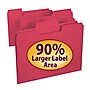 Smead SuperTab File Folder, 3 Tab, Letter Size, Red, 100/Box (11983)~#|#~m004897139_sc7