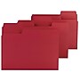 Smead SuperTab File Folder, 3 Tab, Letter Size, Red, 100/Box (11983)~#|#~m004897142_sc7