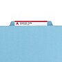 Smead Pressboard Classification Folders with SafeSHIELD Fasteners, 3" Expansion, Letter Size, 3 Dividers, Blue, 10/Box (14094)~#|#~m004898027_sc7