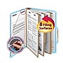 Smead Pressboard Classification Folders with SafeSHIELD Fasteners, 3" Expansion, Letter Size, 3 Dividers, Blue, 10/Box (14094)~#|#~m004898029_sc7