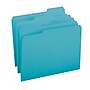 Smead File Folder, 1/3-Cut Tab, Letter Size, Teal, 100/Box (13143)~#|#~m004898205_sc7