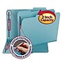Smead Heavy Duty Pressboard Classification Folders with SafeSHIELD Fasteners, 1/3-Cut Tab, Letter Size, Blue, 25/Box (14937)~#|#~m004898734_sc7