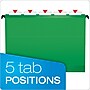 Pendaflex SureHook® Reinforced Hanging File Folders, 5 Tab Positions, Letter Size, Bright Green, 20/Box (6152 1/5 BGR)~#|#~m005167883_sc7