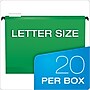 Pendaflex SureHook® Reinforced Hanging File Folders, 5 Tab Positions, Letter Size, Bright Green, 20/Box (6152 1/5 BGR)~#|#~m005167884_sc7