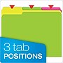 Pendaflex Glow Twisted Recycled File Folder, 1/3-Cut Tab, Assorted, Letter Size, Assorted Colors, 12/Pack (40526)~#|#~m005168165_sc7
