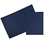 JAM Paper 2-Pocket Textured Linen Business Folders, Navy Blue, 25/Pack (386LNAA)~#|#~m005206661_sc7
