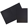JAM Paper 2-Pocket Linen Portfolio Folder, Black, 6/Pack (99594d)~#|#~m005206667_sc7