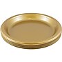 JAM Paper® Round Plastic Disposable Party Plates, Small, 7 Inch, Gold, 20/Pack (255325367)~#|#~m005223551_sc7