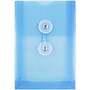 JAM Paper Plastic Filing Envelope with Button & String Closure, Blue, 12/Pack (473B1BU)~#|#~m005223727_sc7