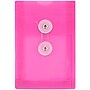 JAM Paper Plastic Filing Envelope with Button & String Closure, Fuchsia Pink, 12/Pack (473B1FU)~#|#~m005223733_sc7