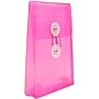 JAM Paper Plastic Filing Envelope with Button & String Closure, Fuchsia Pink, 12/Pack (473B1FU)~#|#~m005223734_sc7