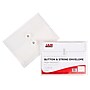 JAM Paper® Plastic Envelopes with Button and String Tie Closure, Index Booklet, 5.5 x 7.5, Clear, 12/Pack (920B1CL)~#|#~m005223797_sc7