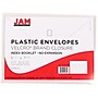 JAM Paper® Plastic Envelopes with Hook & Loop Closure, Index Booklet, 5.5 x 7.5, Clear, 12/Pack (920V0CL)~#|#~m005223799_sc7