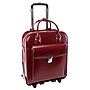 McKlein W Series Leather Briefcase, Laptop Compatible, Rolling, Red Trimmed In Sand (96496)~#|#~m005497578_sc7