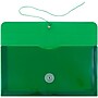 JAM Paper® Plastic Envelopes with Button and String Tie Closure, #10 Business Booklet, 5.25 x 10, Green, 12/Pack (921B1GR)~#|#~m005744900_sc7