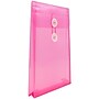 JAM Paper Plastic Filing Envelope with Button & String Closure, Fuchsia Pink, 12/Pack (472B1FU)~#|#~m005744924_sc7