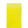 JAM Paper® Plastic Envelopes with Button and String Tie Closure, Legal Open End, 9.75 x 14.5, Yellow, 12/Pack (119B1YE)~#|#~m005744978_sc7