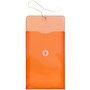 JAM Paper Plastic Filing Envelope with Button & String Closure, Bright Orange, 12/Pack (472B1OR)~#|#~m005745022_sc7