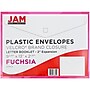 JAM Paper Standard Plastic Document File, Letter, Fuchsia Pink, 12/Pack (218V2FU)~#|#~m005745165_sc7