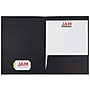 JAM Paper 2-Pocket Linen Portfolio Folder, Black, 6/Pack (99594d)~#|#~m005757363_sc7