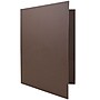 JAM Paper Two-Pocket Textured Linen Business Folders, Chocolate Brown, 50/Box(386LBRC)~#|#~m005757380_sc7