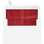 LUX A4 Foil Lined Invitation Envelopes (4 1/4 x 6 1/4) 50/Box, White w/Red LUX Lining (FLWH4872-01-50)~#|#~m005823929_sc7
