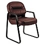 HON® 2090 Pillow-Soft Series Leather Guest Arm Chair, Burgundy, Open Loop Arms (2093SR69T)~#|#~m005921515_sc7