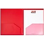 JAM Paper Heavy Duty Plastic Multi-Pocket Folder, 10 Pocket Organizer, Red, Each (389MP10RE)~#|#~m006267571_sc7