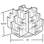 Azar Brochure Holder, 15" x 9", Vertical, Table Top, Clear, Acrylic (AZA252811)~#|#~m006552162_sc7