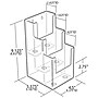 Azar Brochure Holder, 15" x 9", Vertical, Table Top, Clear, Acrylic (AZA252811)~#|#~m006552163_sc7