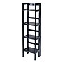 Winsome Solid/Composite Wood 4-Tier Folding Shelf, Black~#|#~m006963382_sc7