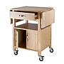 Winsome Rachael Wood Drop Leaf Kitchen Cart with Lockable Wheels, Beech (84920)~#|#~m006963446_sc7
