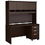 Bush Business Furniture Westfield 60W x 24D Office Desk with Hutch and Mobile File Cabinet, Mocha Cherry (SRC014MRSU)~#|#~m007025432_sc7